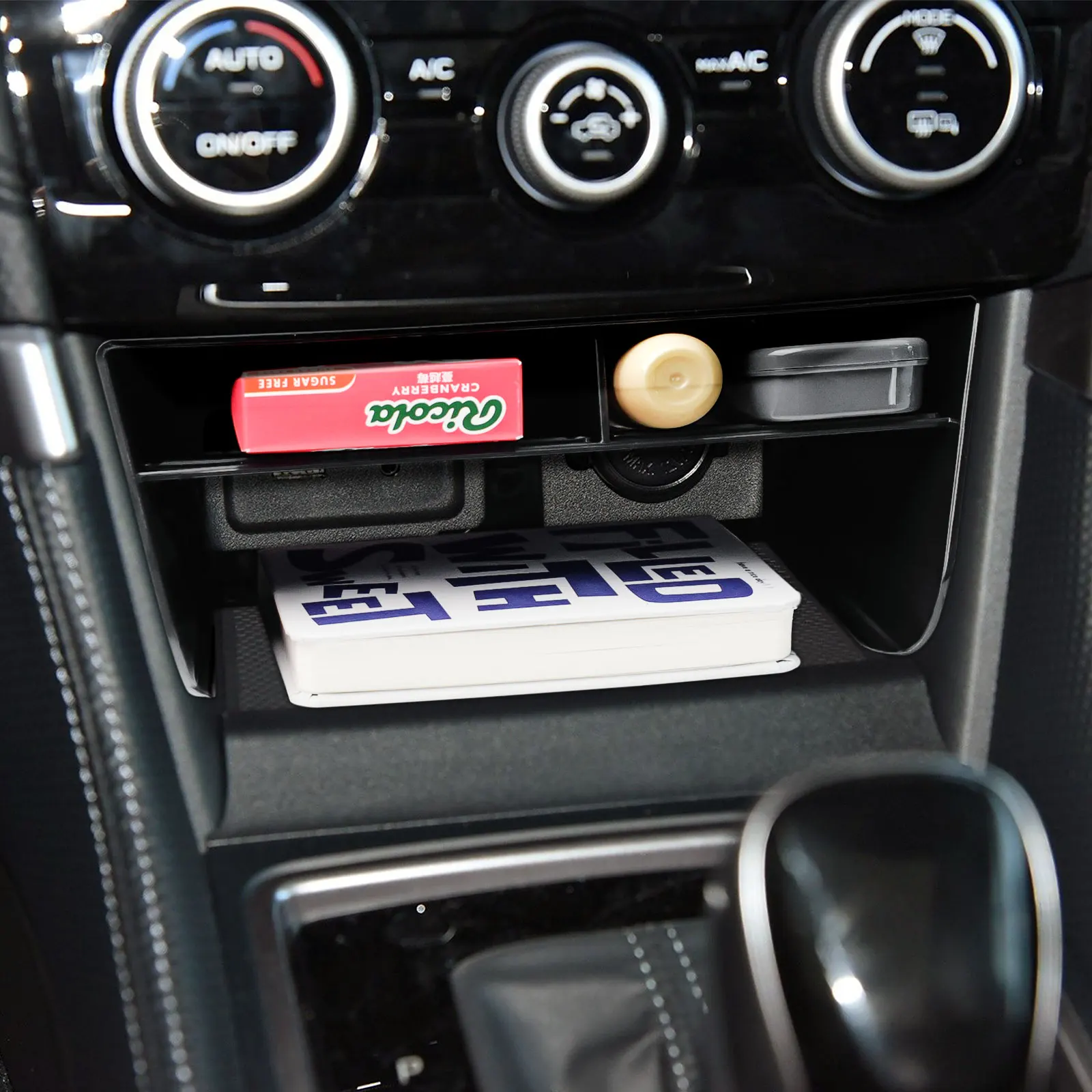 Para subaru forester 2019-2024 console central organizador bandeja caixa de carro sem carregador sem fio acessórios interiores caixa de armazenamento