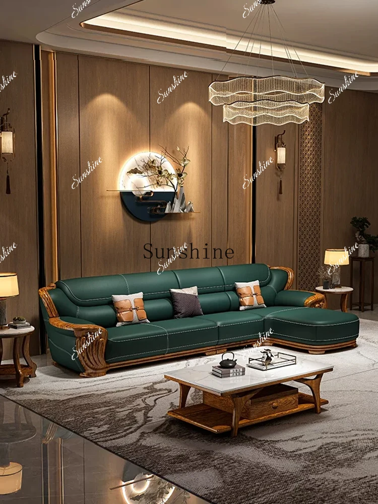 

Jane European Ebony Leather Sofa New Chinese Corner Princess FT