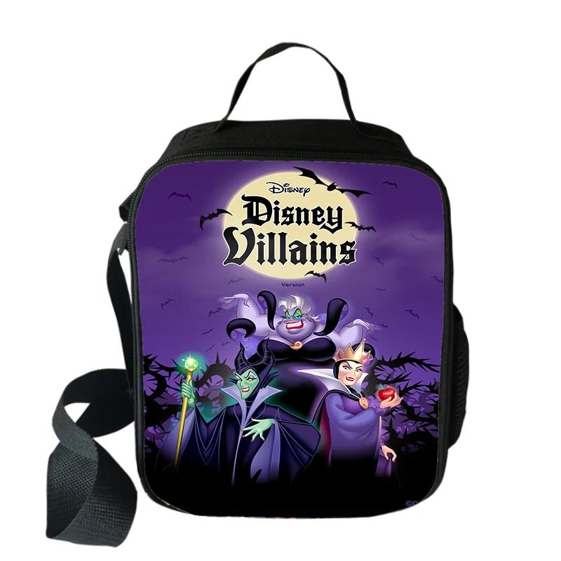 Disney Maleficent Protect Lunch Bags Boys Girls Travel Tote Bags Picnic Food Fresh Storage Bags Student Messenger Bag