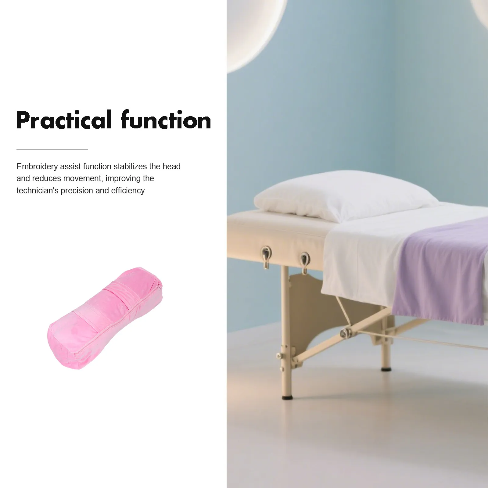 U-Shaped Eyelash Extension Pillow Cover Ergonomic Neck Support Pillowcase Lash Extension Bed Pillowcase Beauty Salon Spa Use