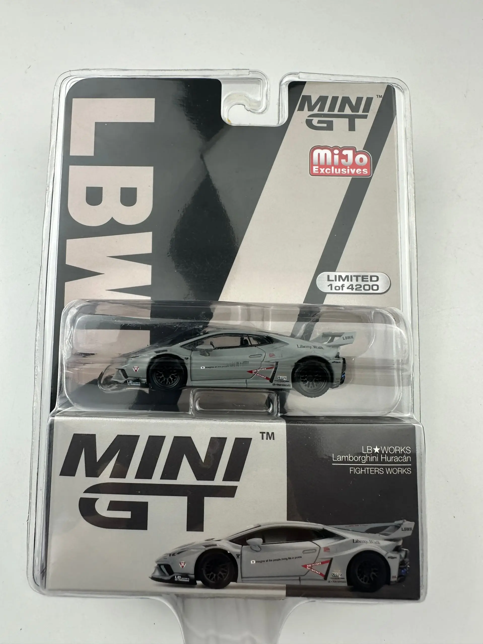 

TSM Mini Gt 1/64 Minigt 258 lbwk Huracan GT Fighter Color MJ Blue Die-cast Alloy Car Model Collection