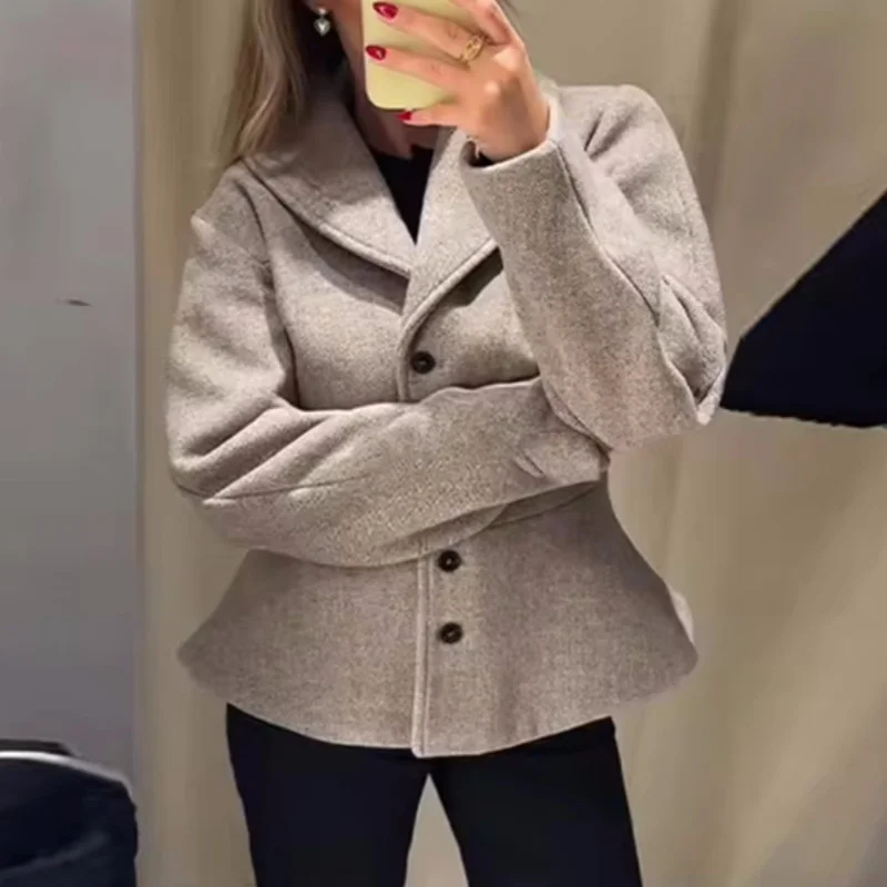Guobioziy 2026 Women's New Flared Hem Jacket, Simple and Stylish, Elegant and Casual, Versatile