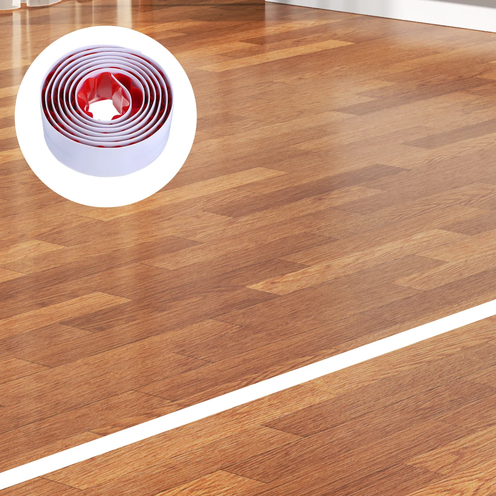 

PVC Floor Transition Strip Carpet to Tile Threshold Strip Flexible Nonslip Wear Resistant Easy Install Self Adhesive Flooring