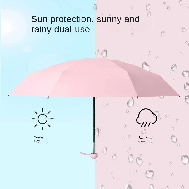 Mini Capsule Umbrella Light Sunny Rainy  Women Anti-UV Sunshade Umbrella Pocket Sunscreen Umbrella Portable Paraguas