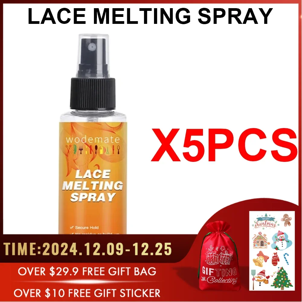 

5 Bottles/Lot Melting Spray for Lace Wigs Strong Lasting Quick Drying Lace Melting Spray Invisible Wigs Accessories 120ml