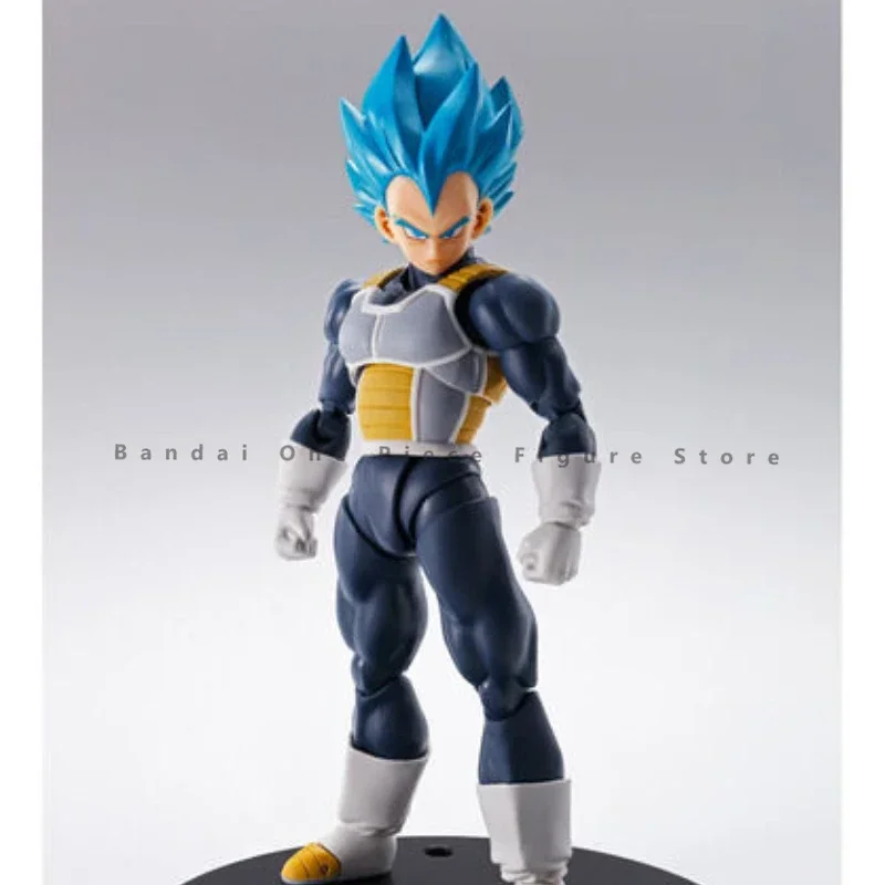 In Stock Original SHF Bandai Dragon Ball Super Blue Haired Vegeta 15th Anniversary Action Figure Animation Toy Gift Model Hobby