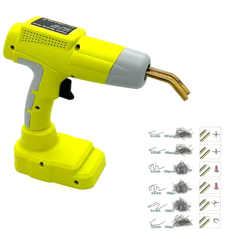 Rechargeable Plastic Welder Kit with LED Indicator Lights Portable Plastic Welder for RB 18V Li-ion Battery DIY Home Repair Tool