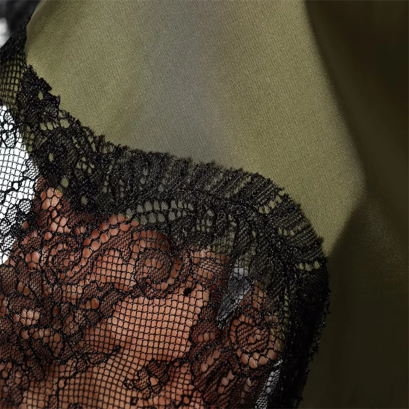 2026 Abito in pizzo asimmetrico con sensazione di raso di seta aderente sexy moda elegante nuovo arrivo primavera 2026