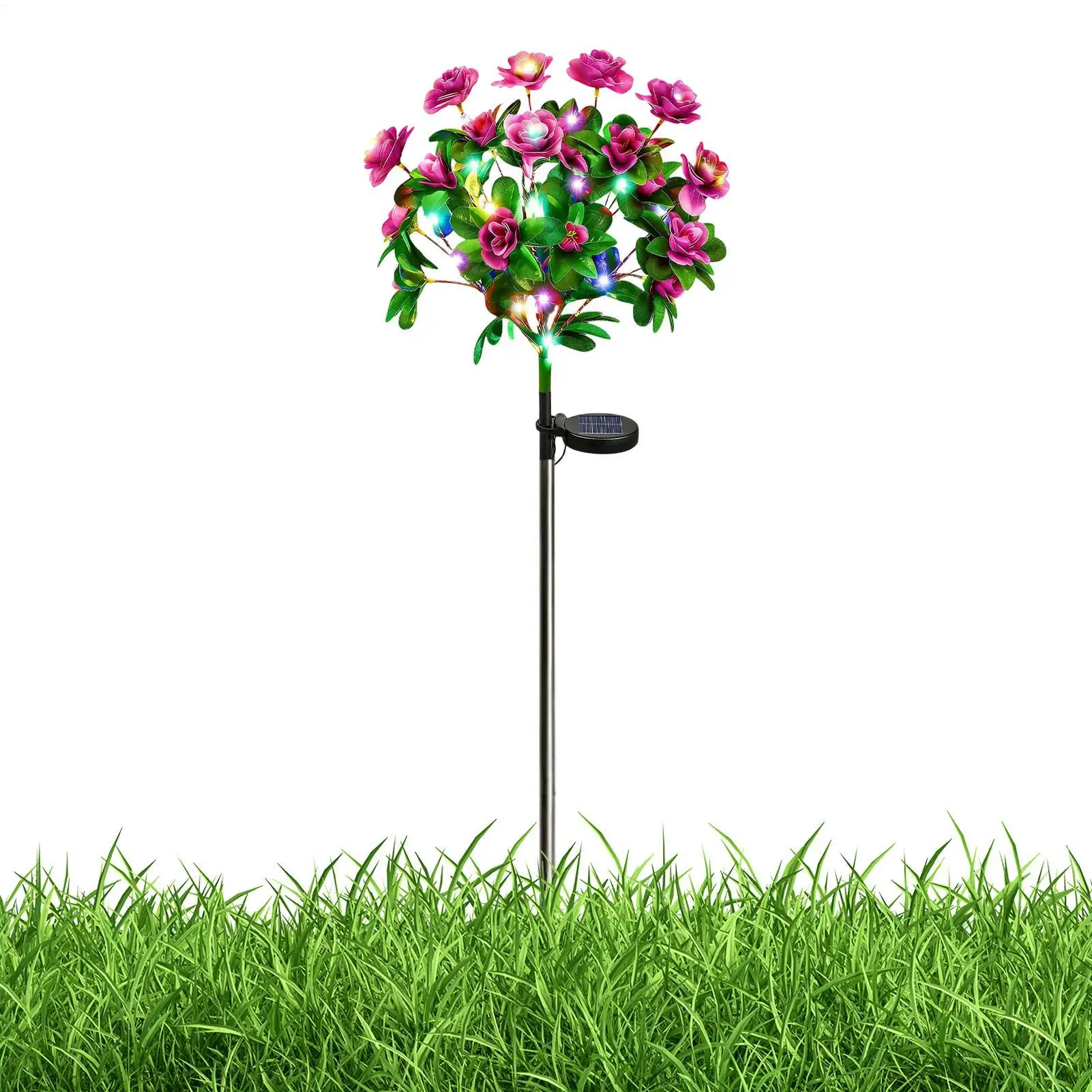 

Солнечные садовые светильники, водонепроницаемые светодиодные лампы в форме цветов, солнечные светильники для двора, сада, веранды, фермы, балкона, газона, дорожек