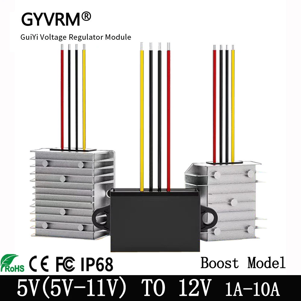 

5V to 12V boost module DC-DC converter 5-11V to 12V boost type 5V to 12V 1A -10A 120W boost type converter 5V to 12V converter