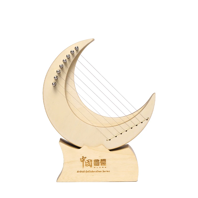 

HLURU Moon Lyre Harp 8 Strings Wood Lyre Instrument