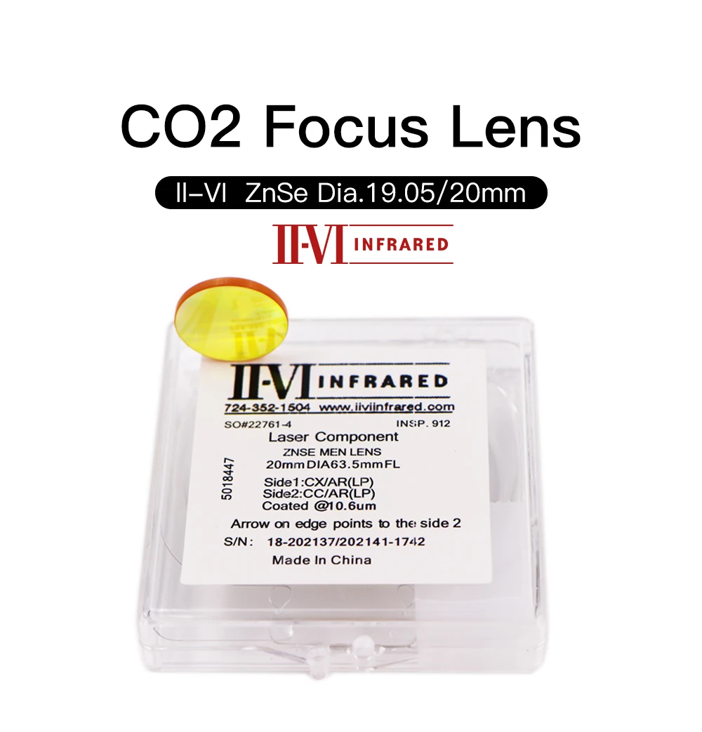 USA-Fokuslinse CVD ZnSe China PVD II-VI INFRAROT Durchmesser 12 15 18 19,05 20 mm FL 50,8 mm für CO2-Lasergravur-Schneidemaschine – Detail 15