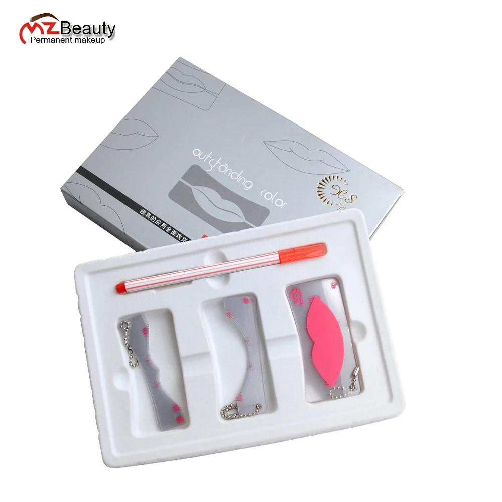 Multi-Function Lip Shaping Mold Kit Lips Stamping Templates Microblading Desgin Tool Permanent Makeup Tattoo Drawing Guide  Kits