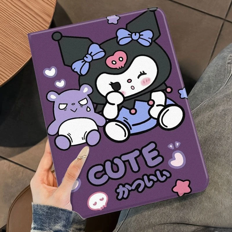 

Чехол для планшета Kuromi, совместимый с Xiaomi Pad 7, 8 Pro 11.2 дюйма, 7S, 6S Pro 12.4 дюйма, Mipad 5 11 дюймов, Redmi Pad SE 11 Pro 12.1 дюйма