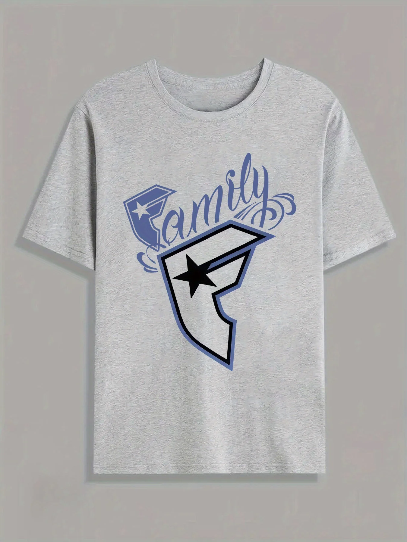 Men's Casual T-Shirt Family Graphic Print Breathable Regular Fit Summer Spring Outdoor Top Relaxed Style Tee Smooth Texture