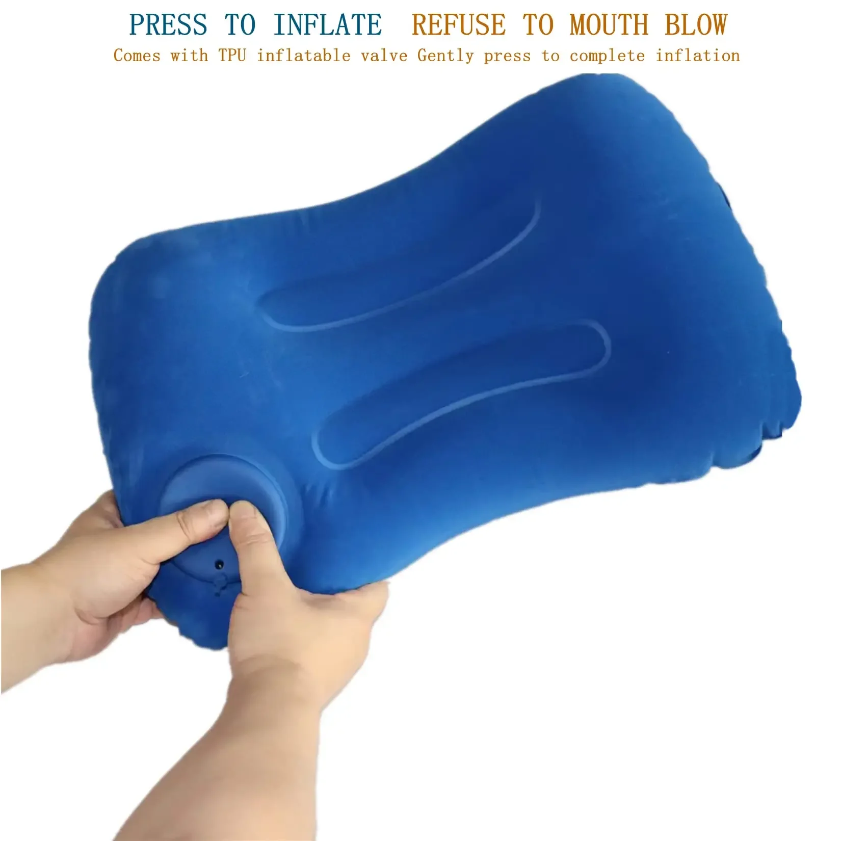 Portable Comfortable Inflatable Pillow, Camping Pillow, Pool Pillow, Ultra Soft Car Pillow for Neck and Lumbar Support