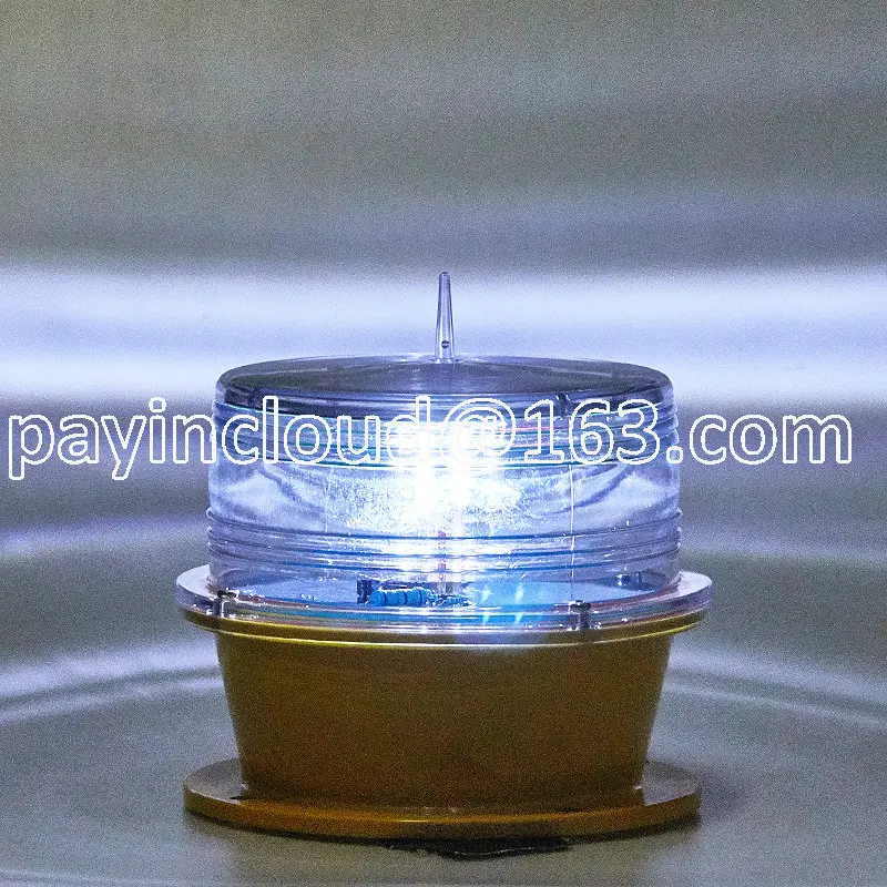 Marine Solar Navigation Beacon Light Permanently on, Safety Warning Light, Beacon, Aviation Channel Obstruction Light