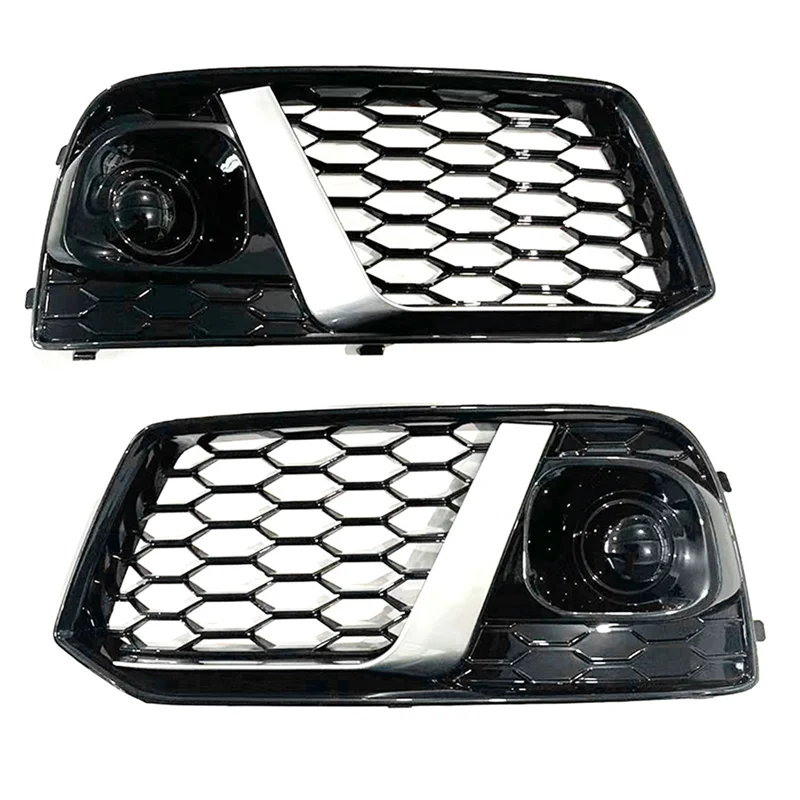 Fog Lamp Frame Honeycomb Grille Air Outlet Grille Front Bumper Grille Automotive for Audi Q5 Q5L 2018-2020