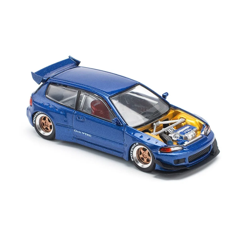 

Модель легкосплавного автомобиля POPRACE 1:64 Civic EG6 RocketBunny с широким кузовом