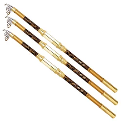 GHOTDA New Version 2.1M-3.6M Hard Fishing Rod Telescopic Metal Portable Rotating Rod 5/5/6/6/7 Knot Sea Boat Rock Surfing Coast