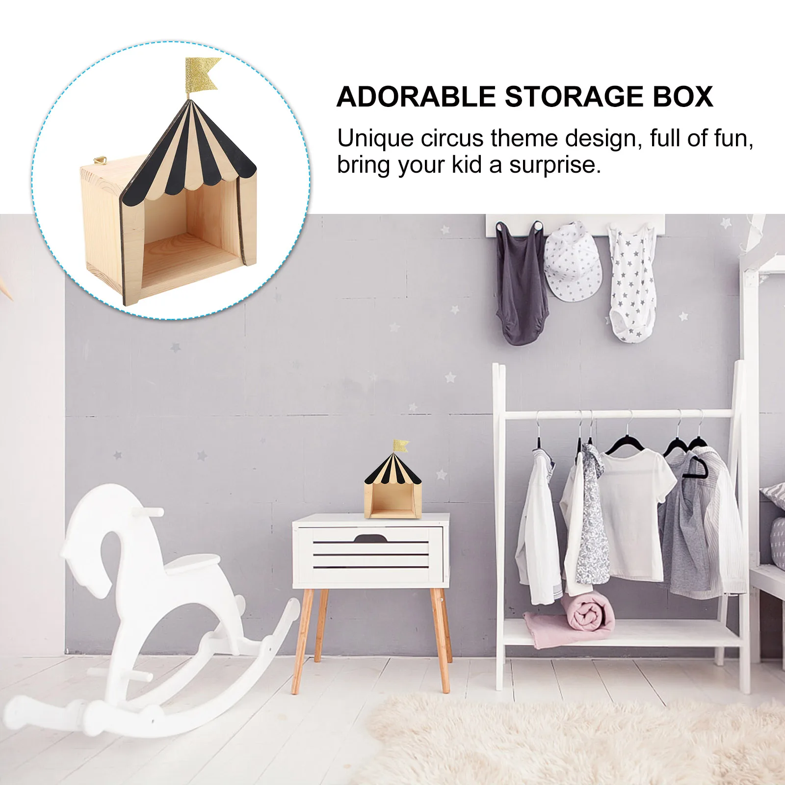 

Circus Wooden Shelf Circus House Kids Room Bookshelf Cabin House Shelving Unit Gift Box Sturdy Wooden Wall Shelf