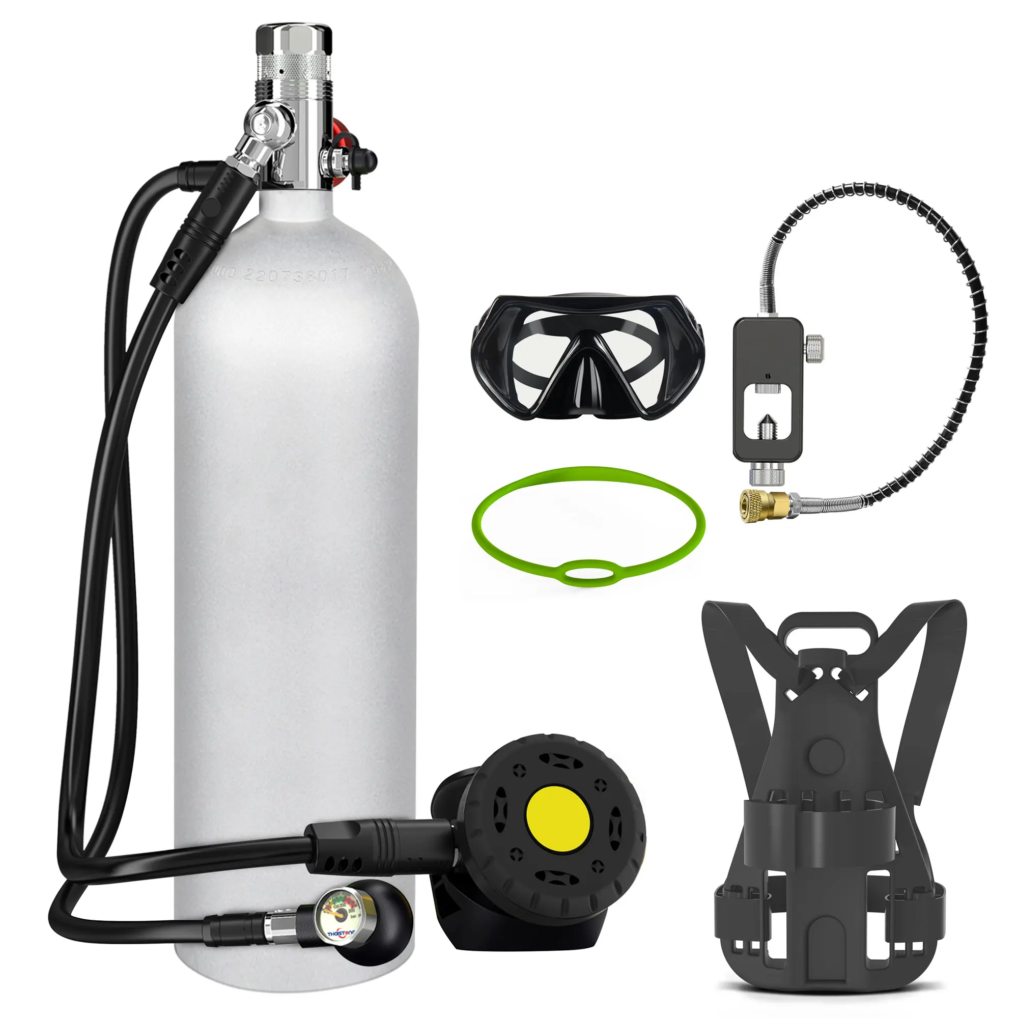TAIITONEE-duikzuurstofcilinder, 4L, 35-40 minuten, ademhalingsapparaat voor onderwaterademhaling - afbeelding 1