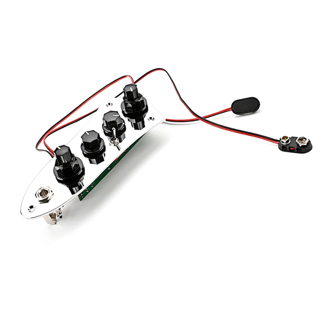 Open Alnico 5 Jazz JB Bass Loaded Wired Control Plate , for 4/5 String Bass Parts