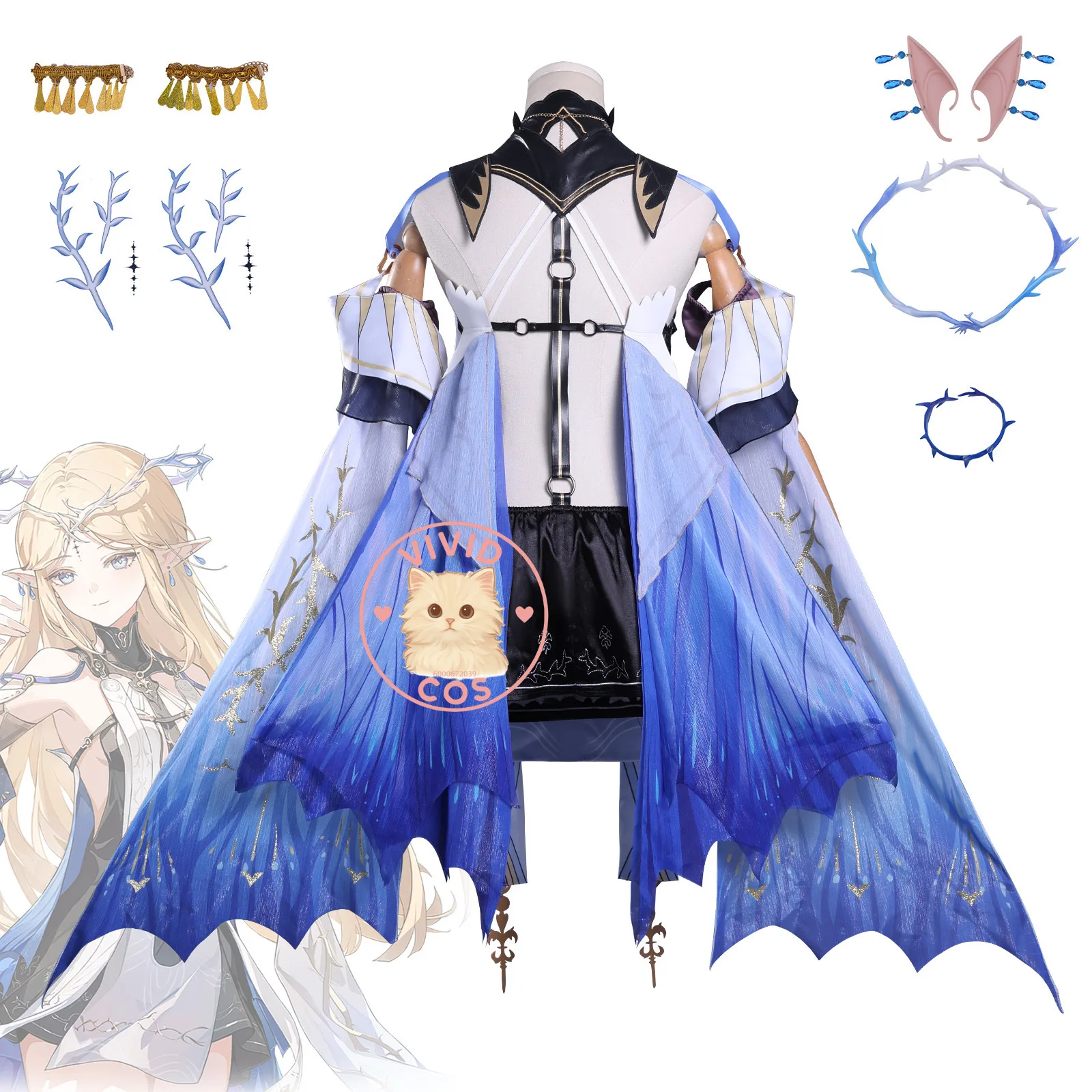 لعبة Wuthering Waves أزياء تنكرية أنيمي Cartethyia لعب الأدوار فستان مثير للنساء الكبار كوميك كون حفلة الهالوين الزي شعر مستعار