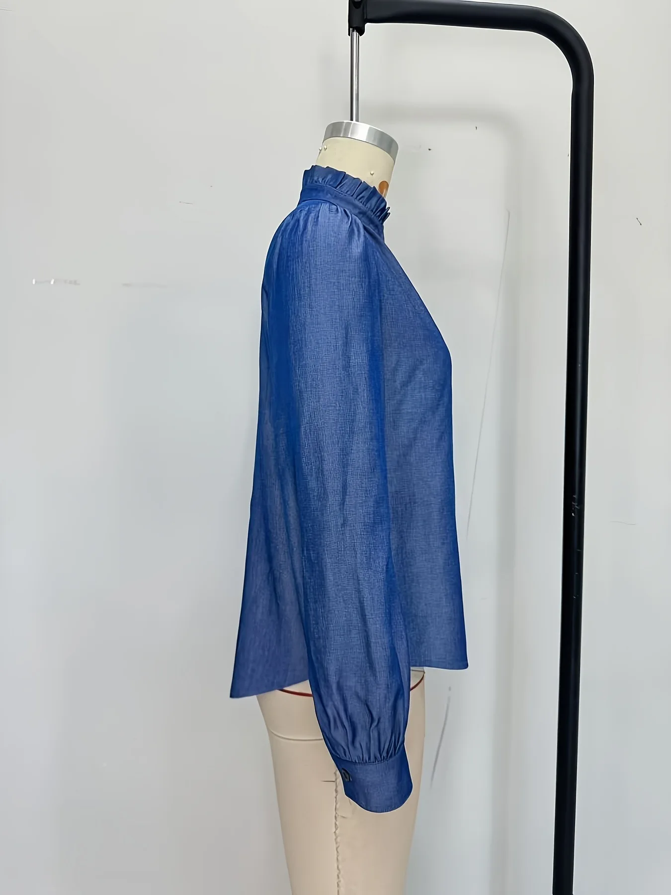 Retro Ruffle Collar Western Shirt - usage example