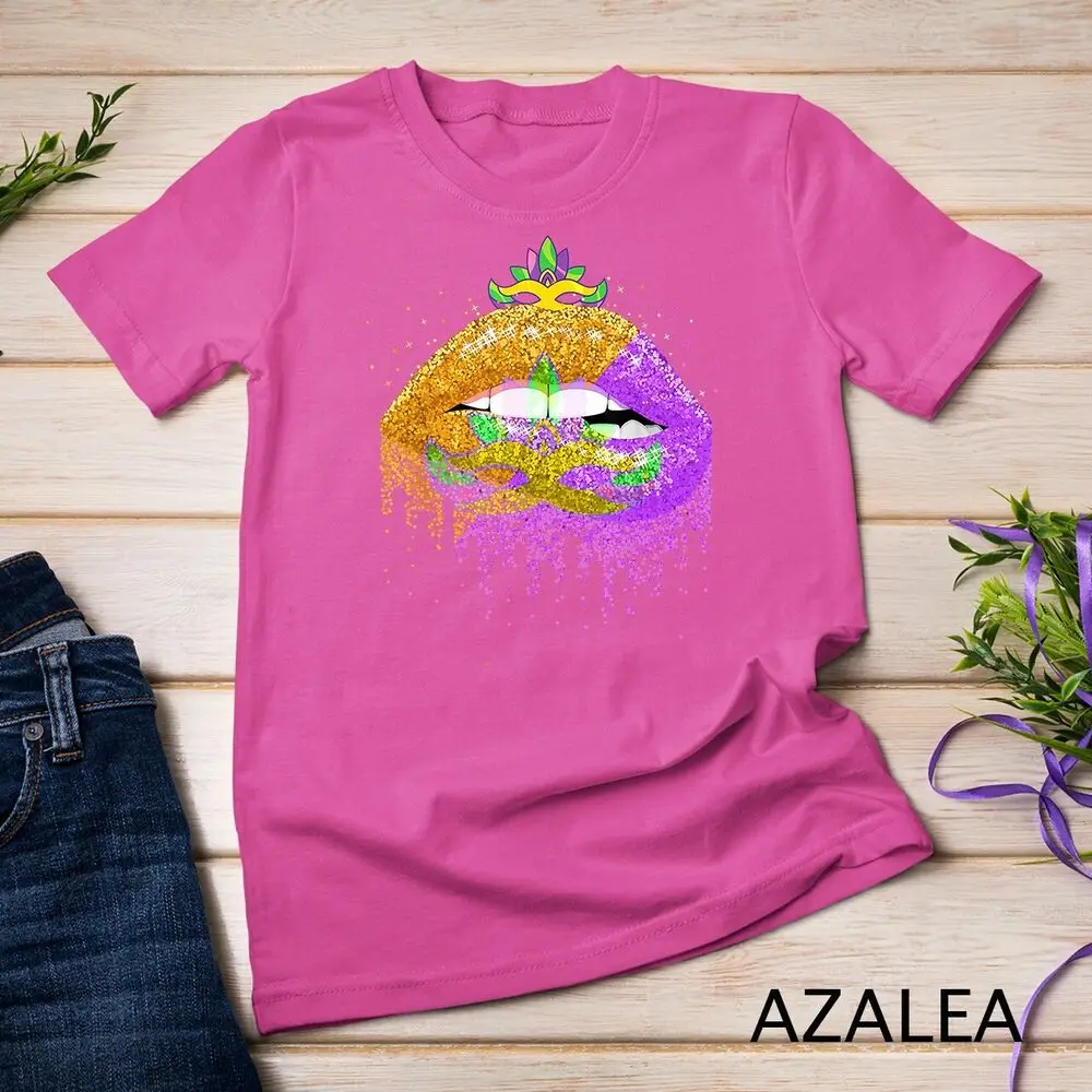 Carnival Party Costume Masquerade Lips Women Gift Mardi Gras Unisex T-shirt