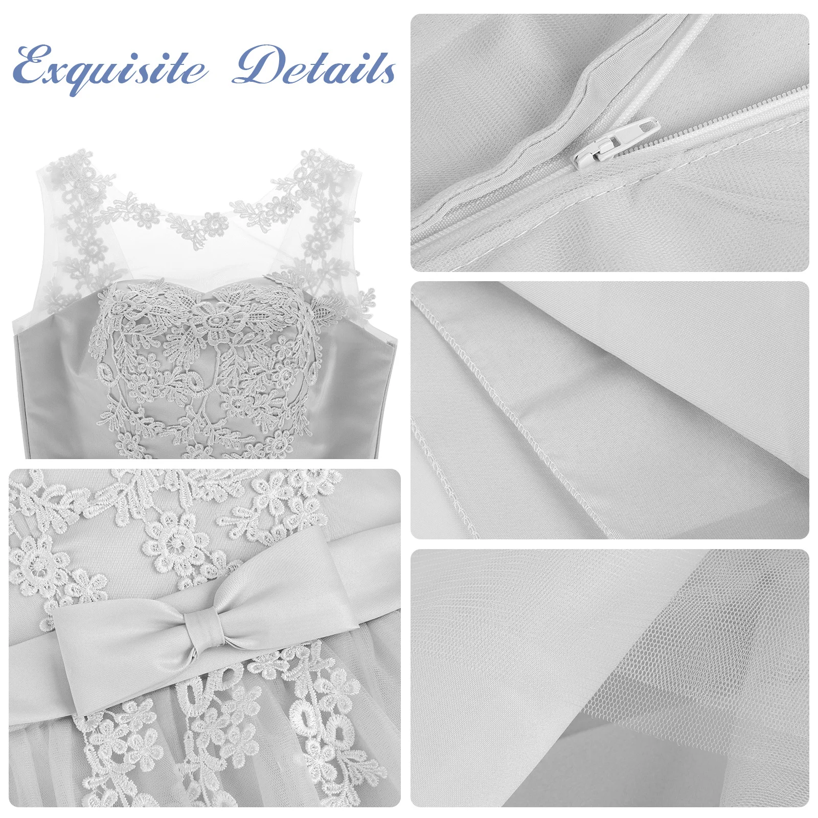 

Evening Bridesmaid Dresses Women Lace Short Prom Wedding Guest Vintage Tulle Dress for Party Occasions Formal Gown