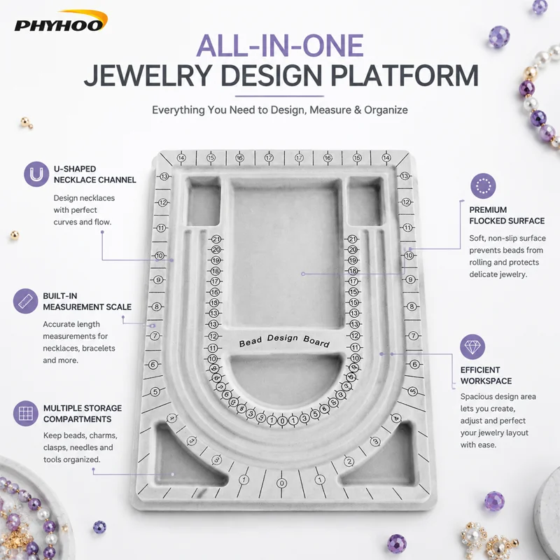 PHYHOO 2 bandejas organizadora - Jewelry Making Table reseña y precio