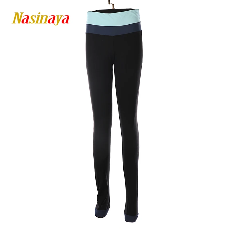 Figure Skating Competition Training Competition Women\'s Black Pants Patinaje Rhythmic Gymnastics Tight Fit Warm Colored Belt