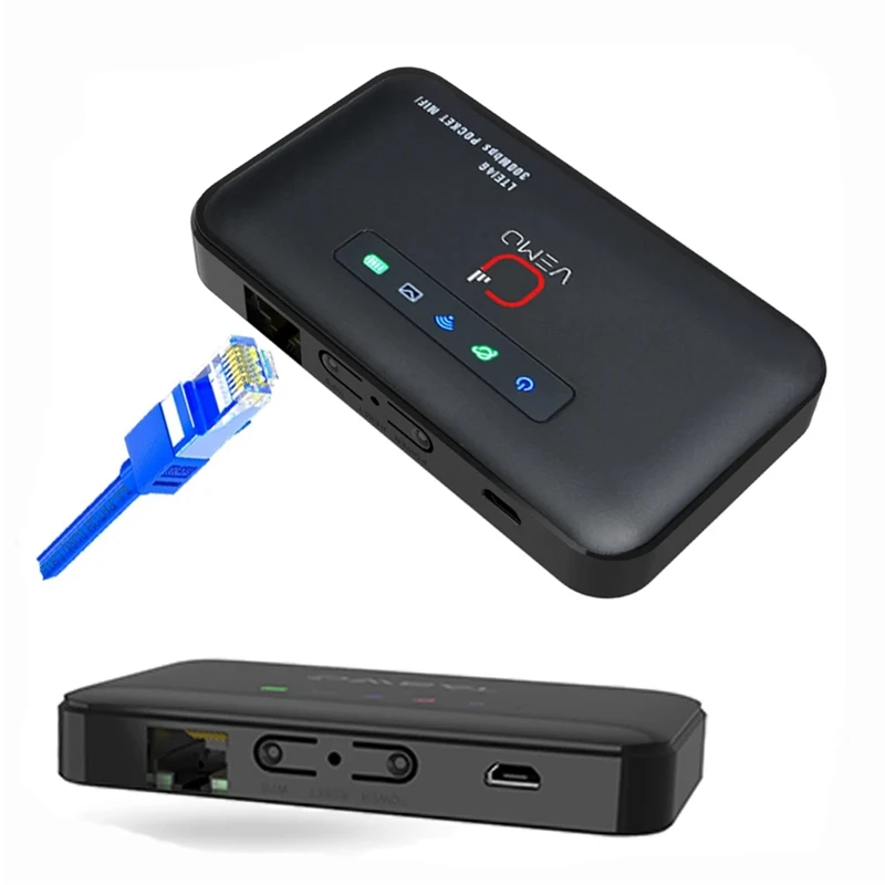 E5885 Pocket Wifi Router 4G Mini Router With Sim Card RJ45 Lan Port Modem 4G LTE Router With Sim Card For Home 2600Mah Durable