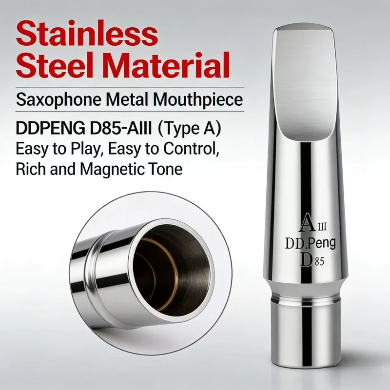 DD Peng Sax Mouthpiece Stainless Steel for Alto Tenor Saxophone Replacement Parts