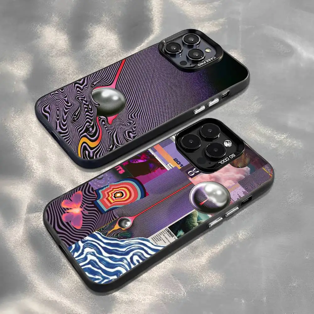 

Tame Impala Psychedelic Art Phone Case For iPhone 17,16,15,14,13,12,11 Plus,Pro Max,XS,Colorful Silver Phone case Funda Cover