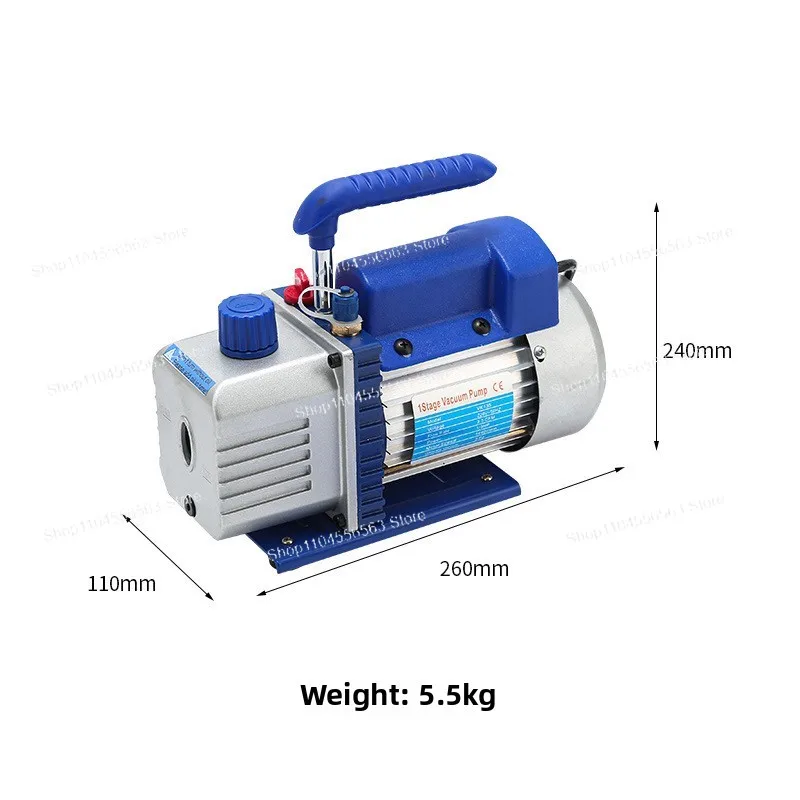 

Портативный удобный вакуумный насос 3/3,5 куб. футов в минуту, роторно-лопастной насос, небольшой вакуумный насос для обслуживания кондиционирования воздуха