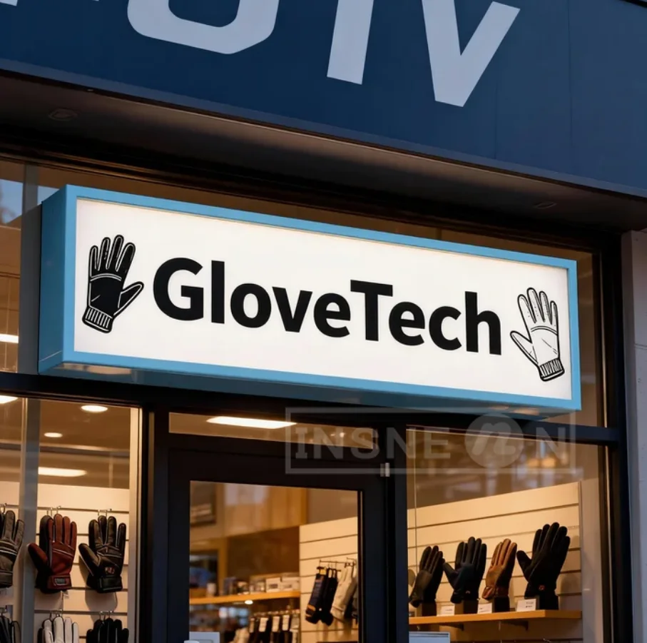 Custom Business Advertising Glow Signs Light Box Premium Logo Display LED Signage Box Illuminated GloveTech Shop Lightbox Logo