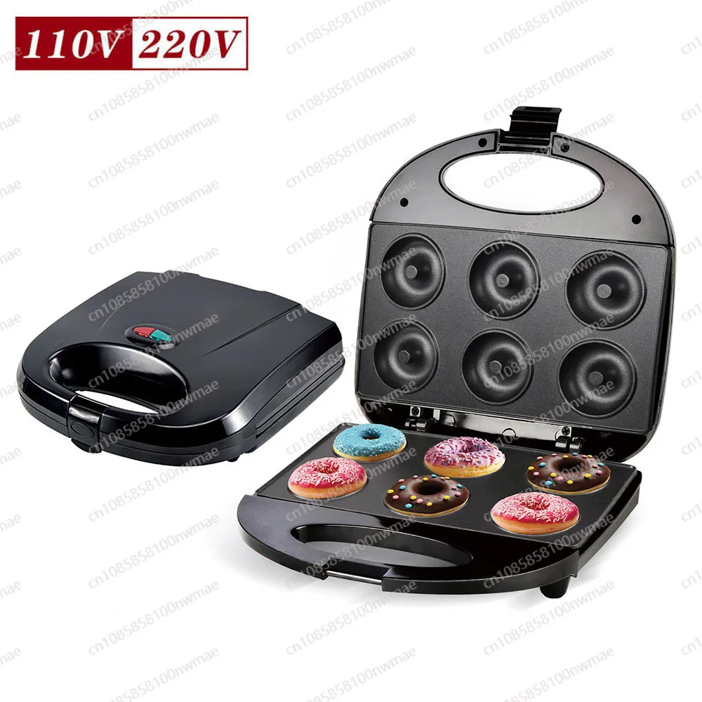 

Стандарт США, 6-компонентная машина для производства пончиков, маленькая машина для выпечки тортов с 6 отверстиями, машина для завтрака, электрическая форма для торта, машина для пончиков