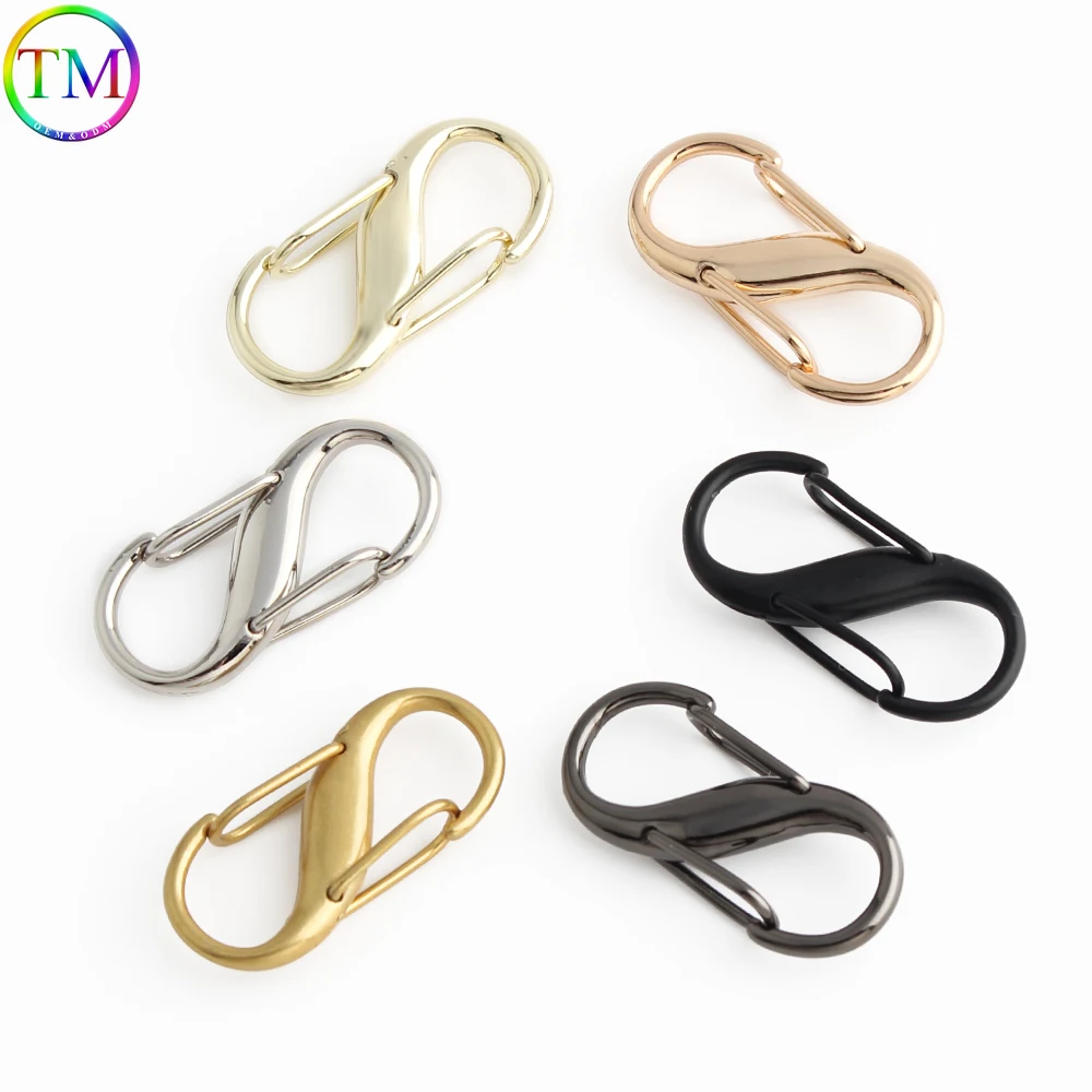 S Type Double-hanging Buckle Hook Loading Carabiner For Shoulder Bags Shortened Chain Length Convenient Clasp Hooks Accessories