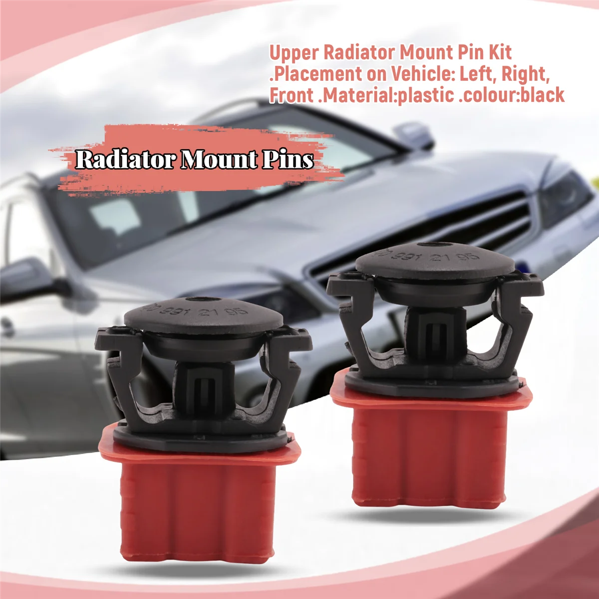 2 Set Upper Radiator Mount Fit for W204 W211 W216 E320 1695040114 2115040059