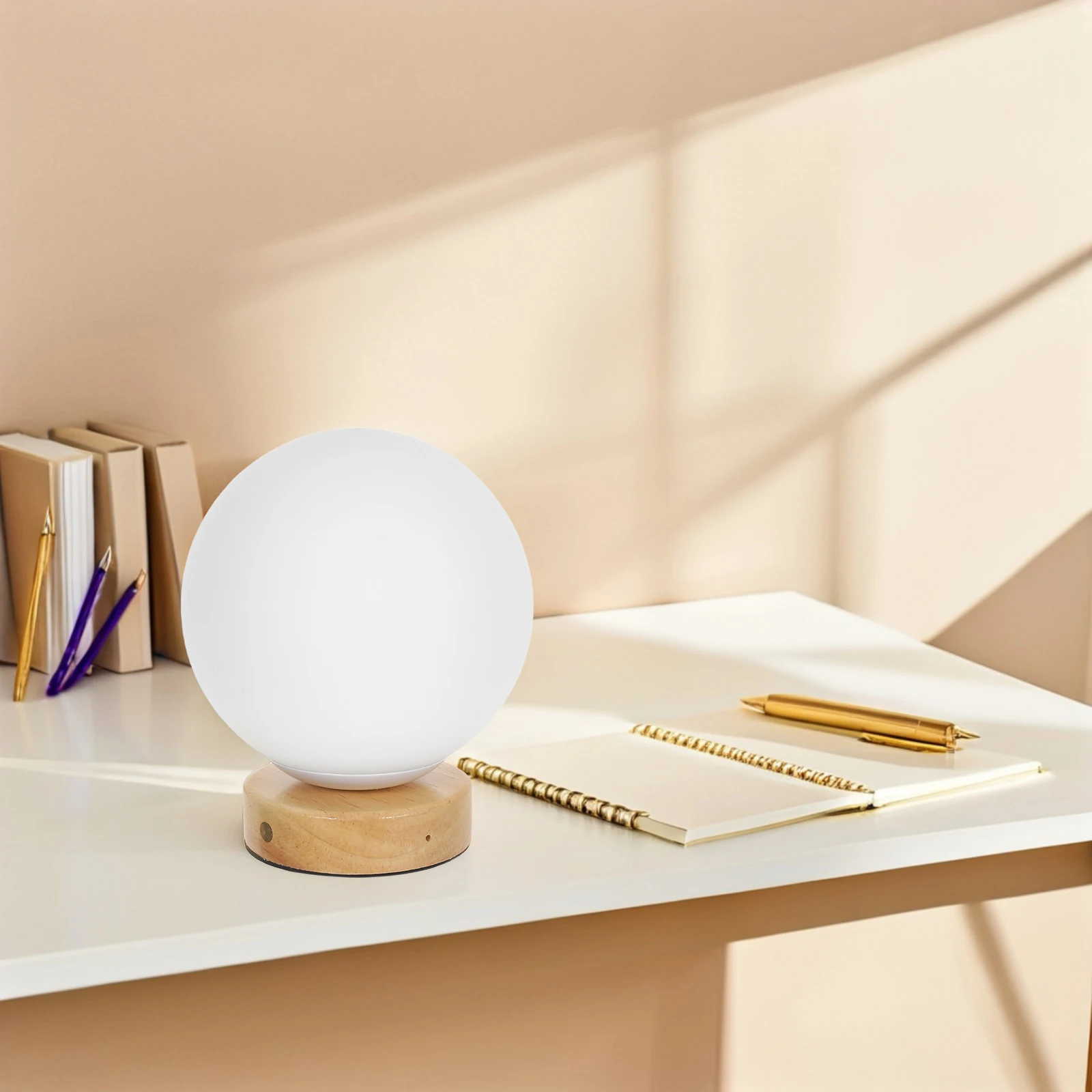 LED اللمس ليلة ضوء الكرة شكل دافئ اللون أباجورة ديكور الغرفة الحديثة USB شحن الزجاج غرفة نوم مقهى الجدول مصباح