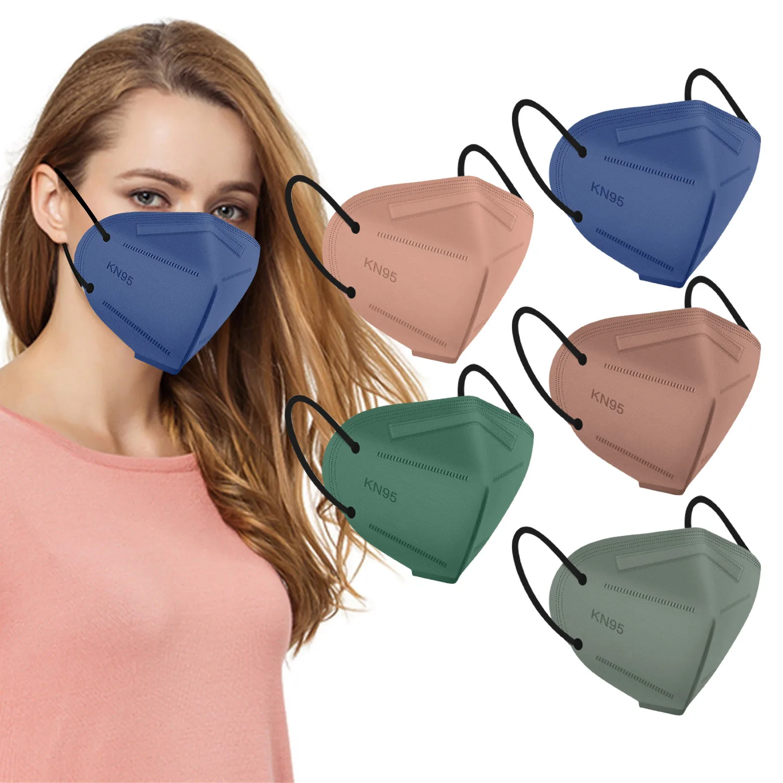 Face Mask 50 Pack,Masks 5-Layer Breathable Mask With Elastic Earloop, Dispoasable Respirator Protection Against