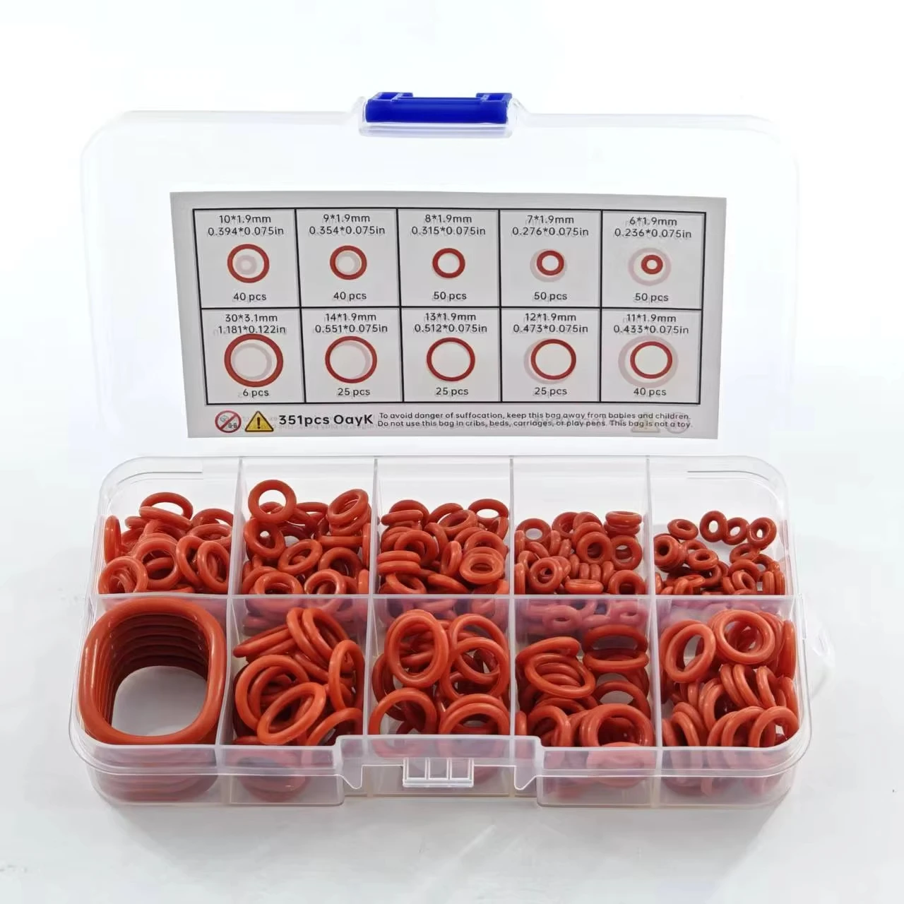 Silicone O Ring Set 10 Größen Öl und Hitzebeständig Gummi Dichtungsring Dichtungsdichtung Universelles Ersatzteil für Autoreparatur Wasserhahn Sanitär Rohre Luft Gasleitungen Haushalt und Industrie ZubehörRunde Dichtun – Detail 9