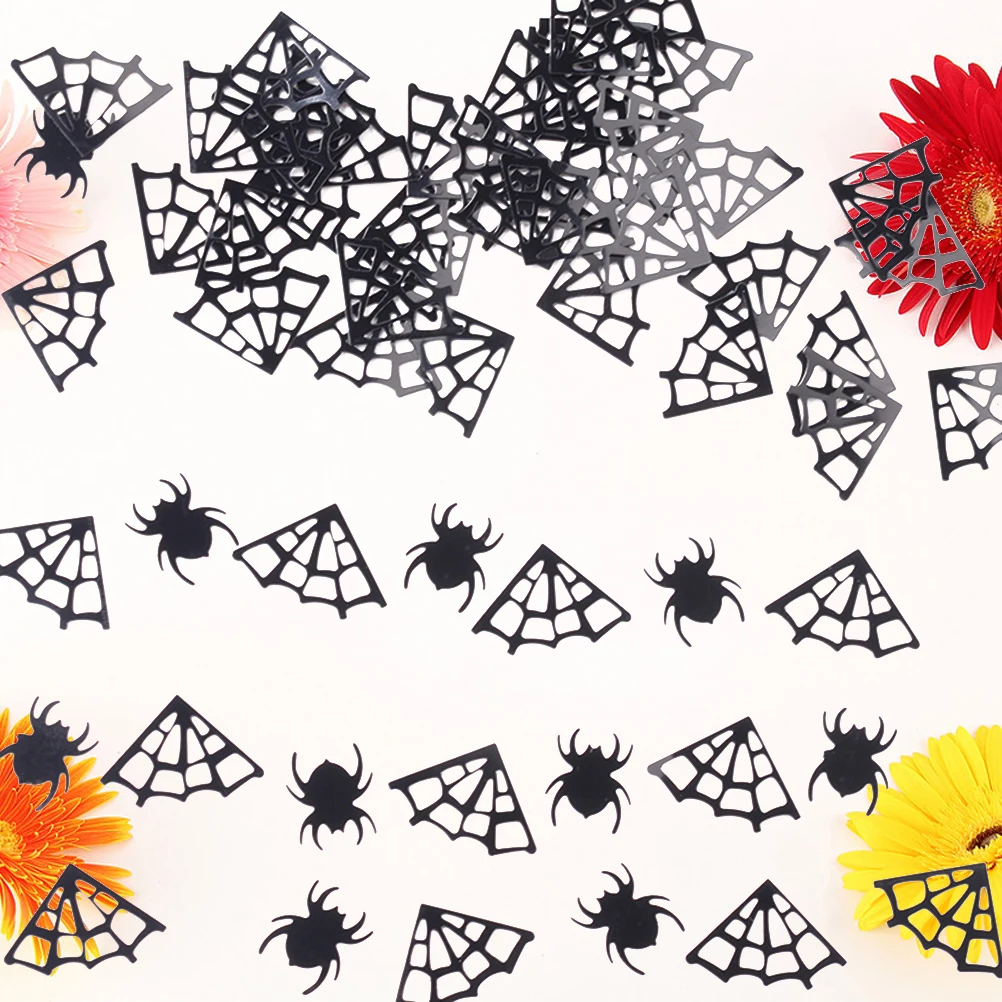 

5 Packs Spiderweb Cobweb Confetti Halloween Decor Party Table Decorations Black