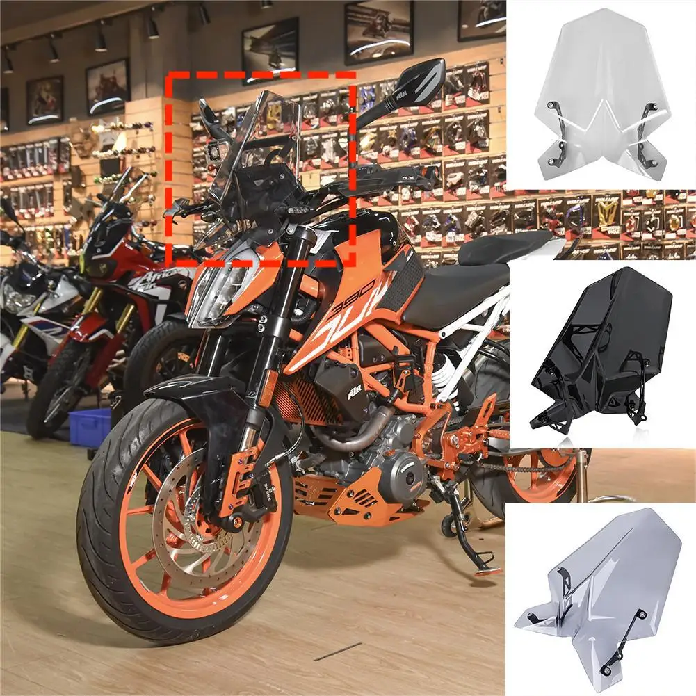 

Motorcycle Windscreen Windshield Fly Screen Wind Deflector with Mount Bracket For DUKE KTM 790 2018 2019 2020 2021 2022