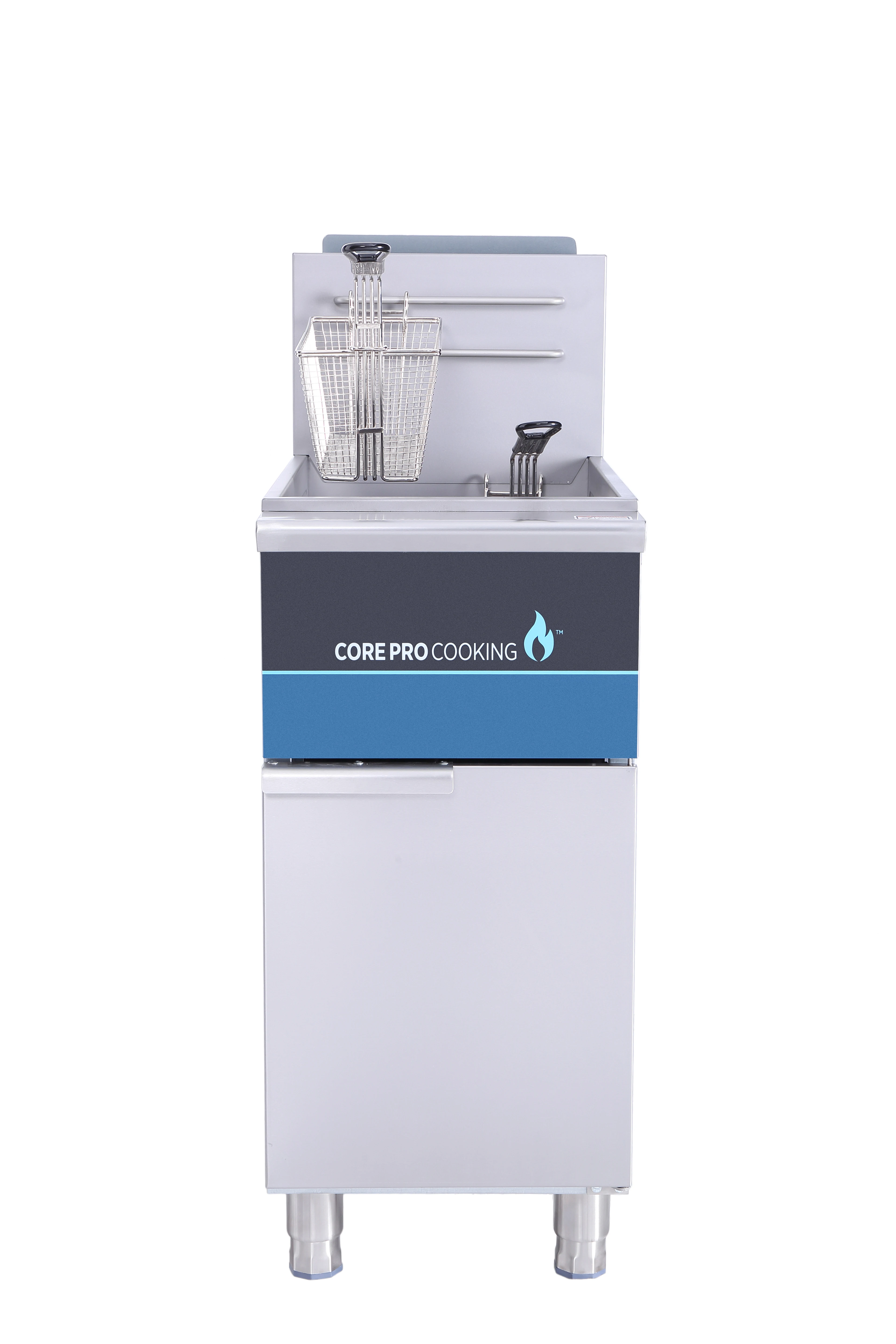 

Stainless Steel Commercial Fryers Chips Frying Machine Kitchen Equipment Gas Floor Double Tank Fryer Gas Deep Fryer
