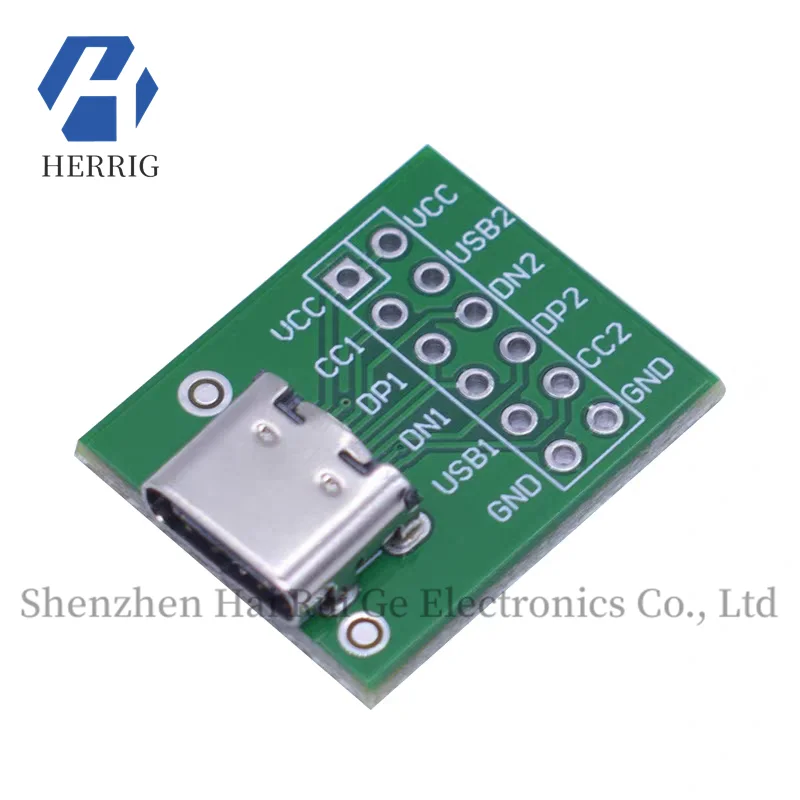 

TYPE-C USB plug DIP female socket B-type adapter board with soldered female head TYPEC