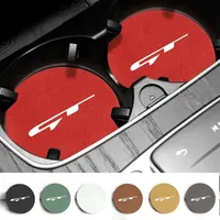 2pcs Suede Car Coaster Mat Water Cup Slots Non-Slip Pad For Kia GT Line Picanto Ev6 SELTOS Elantra Sportage Rio Accessories