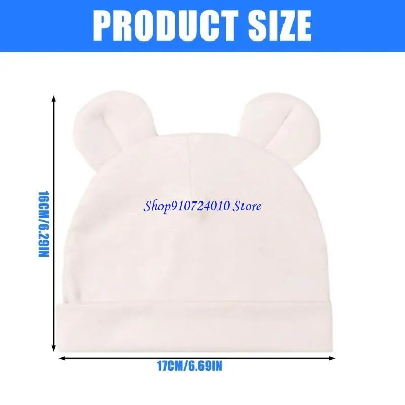 

77HD Set Of 6 Newborn Baby Caps Featuring Elastic Designs Infant Hats Comfortable Hat for Delicate Skin Protections